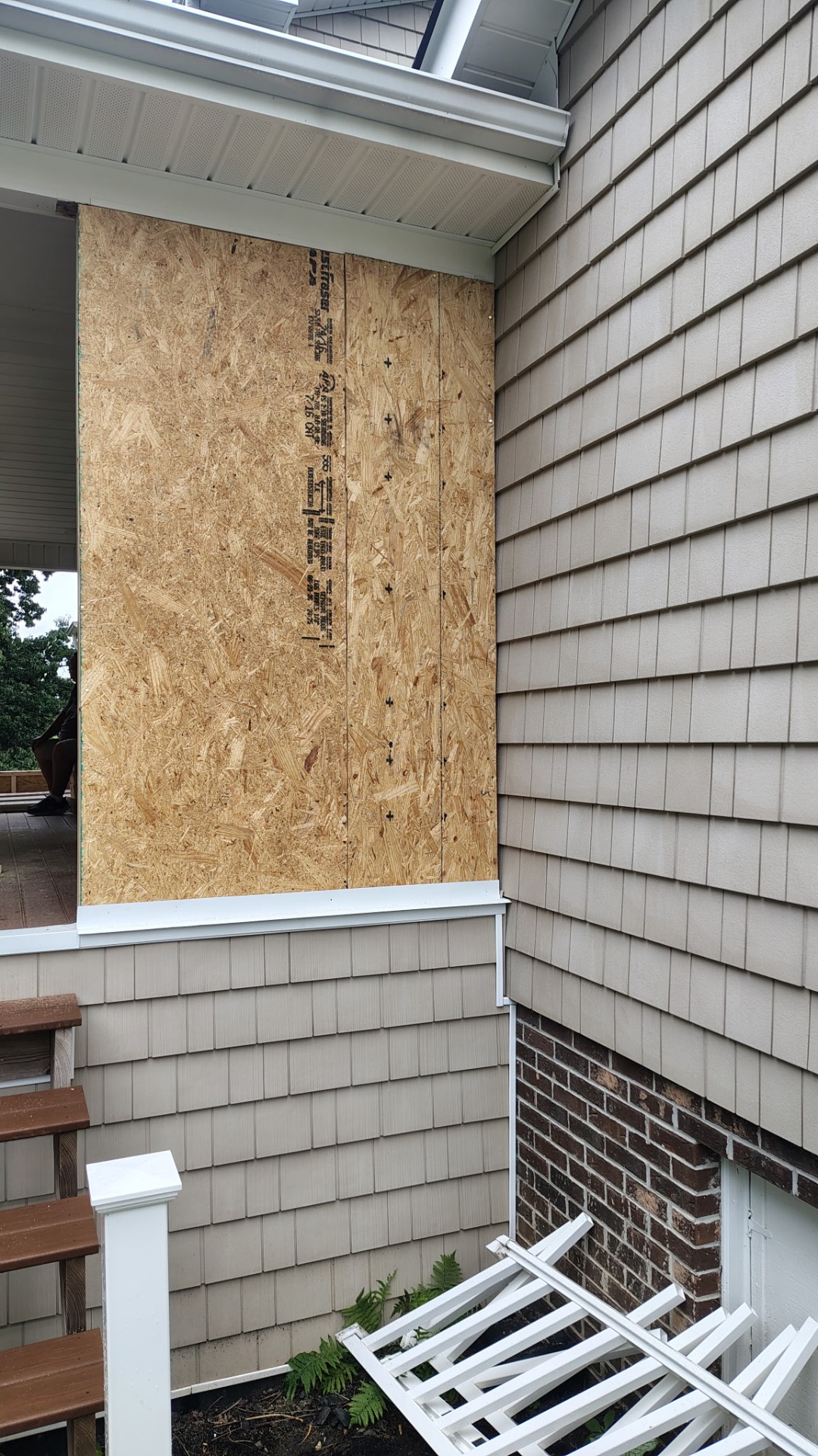 Siding rebuild — sheathing prep